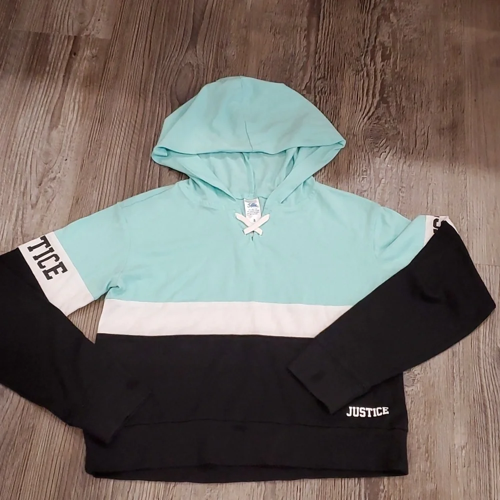 Justice Short Hooded Sweatshirt Size 8